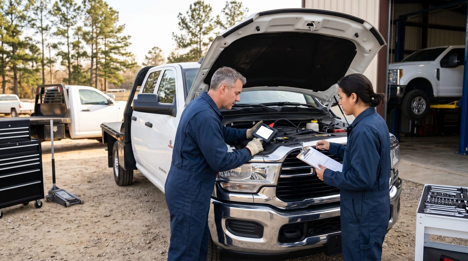 How Often Should You Service a Truck That Tows in East Texas Heat?
