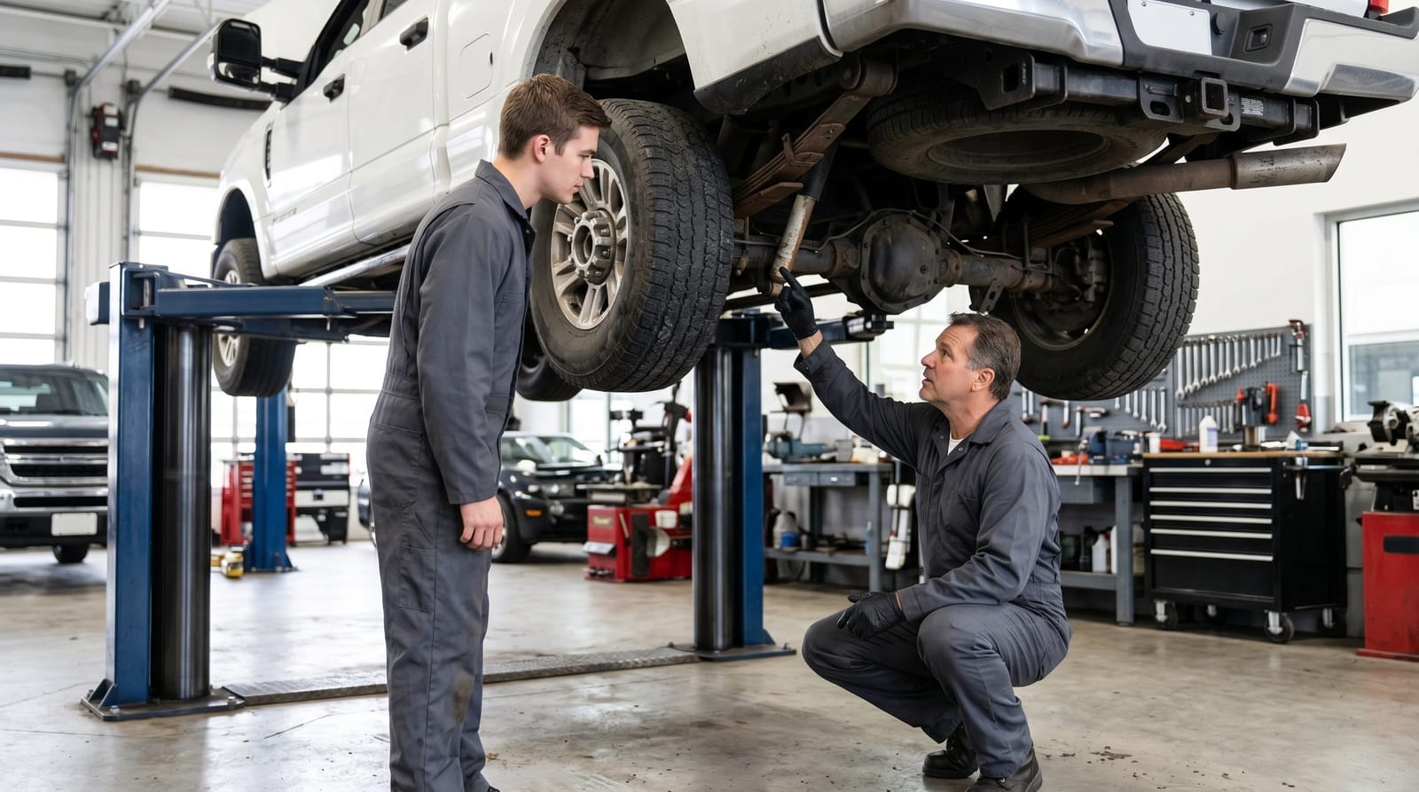 Signs Your Truck's Suspension Is Damaged from Overloading in Crandall TX